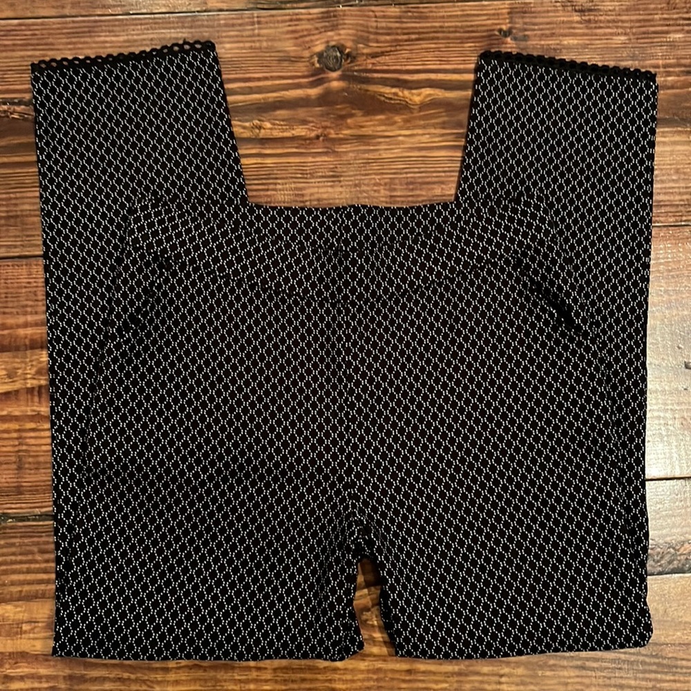 NWT medium black dress leggings with silver stitching